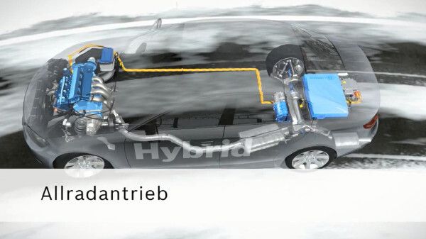 Beim elektrischen Allradantrieb wird die Hinterachse durch das Hinterachsmodul elektrisch angetrieben, ... (Bosch)