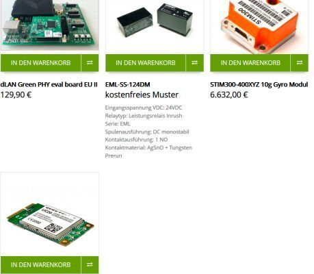 Sample Shop: CODICO bietet eine Website mit Musterbestellungen an - zu sehen ist eine kleine Auswahl (Bild: CODICO)