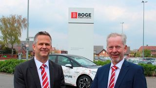 Der neue Boge-Chef Torsten Gehrmann (links) und sein Vorgänger Torsten Bremer. (Daniel Meier/Boge)