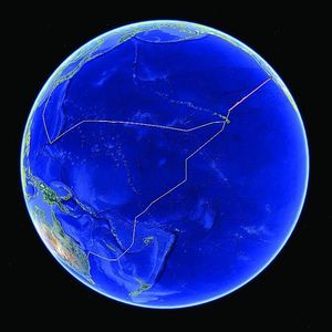 Die Routen der Wave Glider auf Google Earth