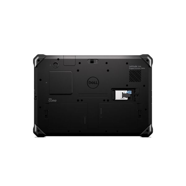 Der Akku des Dell Latitude 7230 Rugged Extreme soll das taffe Tablet bis zu 20 Stunden lang mit Strom versorgen; dank Hot-Swap-Funktion ist auch ein Dauerbetrieb möglich. (Bild: Dell)