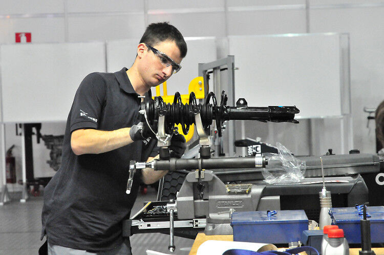 Die Kfz-Mechatroniker bildeten bei den World Skills 2015 in Sao Paulo die größte Berufsgruppe. Für Deutschland trat der Saarländer Alexander Lion an. (Foto: Schmidt)
