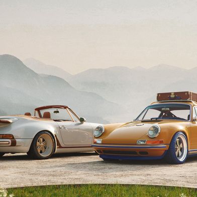 Louis Vuitton has given two Porsche 911 conversions by Singer a more luxurious touch. (Source: Singer)