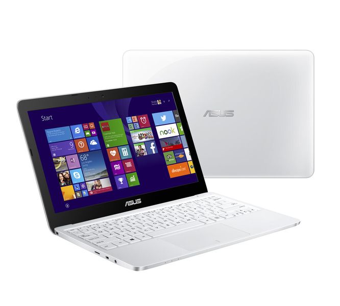Das Eeebook X205 basiert auf dem Intel Atom Z3735F. Mit dem sparsamen Prozessor soll das 11,6-Zoll-Notebook bis zu acht Stunden abseits der Steckdose durchhalten. (Bild: Asus)