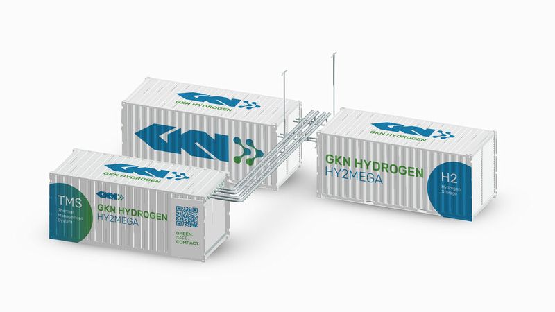 Der HY2MEGA ist der größte Speicher aus der Serie. (Bild: GKN Hydrogene)