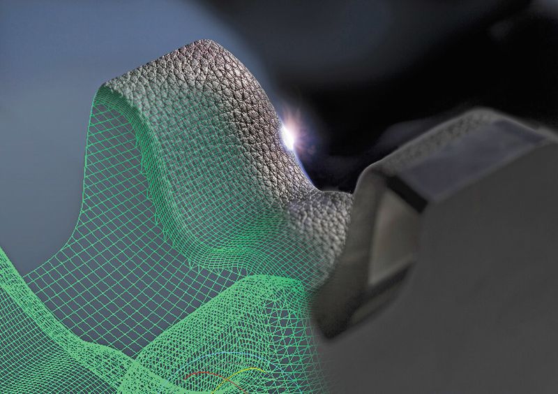 Lasertexturierung: Übertrag Textur auf 3D-Struktur. (Bild: GF Machining Solutions)