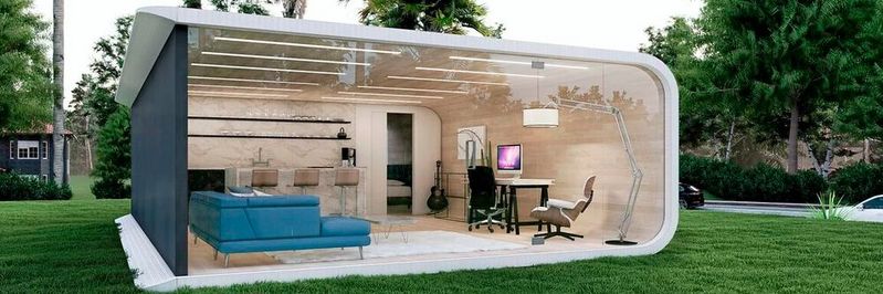 Ab 100.000 US-Dollar ist dieses Modul von Azure Printed Homes in den USA vorbestellbar.(Bild:  Azure Printed Homes)