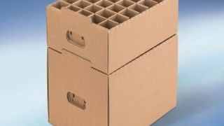 Die neuen KLT aus Wellpappe feiern auf der Fachpack ihre Premiere. (Bild: Schumacher)