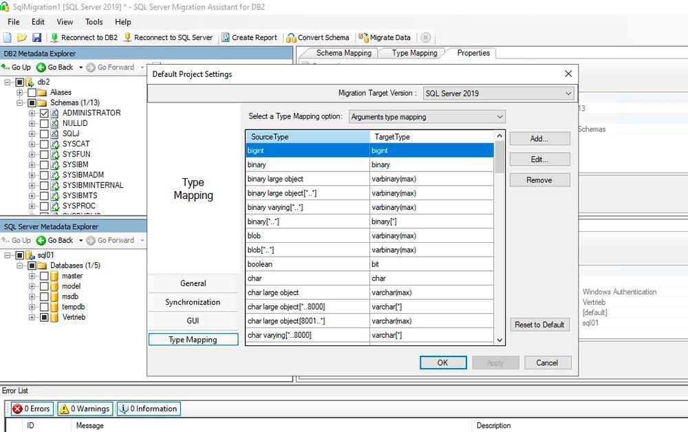 Datenübernahme mit dem Microsoft SQL Server Migration Assistant for Db2 ...