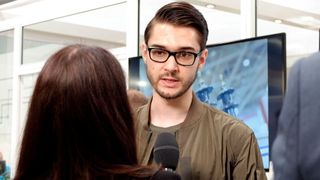 IOTA-Founder Dominik Schiener im Interview mit uns auf der Hannover Messe 2018. (Bild: Jürgen Schreier)