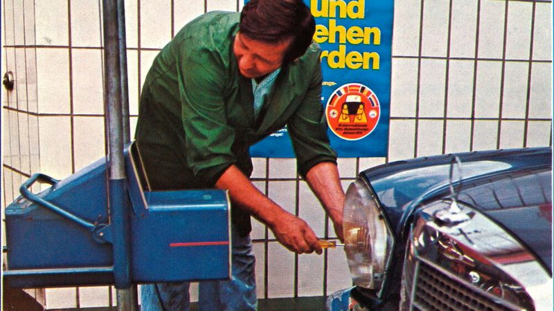 Licht-Test im Jahr 1976. (Bild: Deutsche Verkehrswacht)