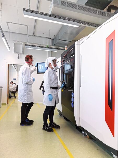 Im eigenen Druck-Technikum von Heraeus Additive Manufacturing in Hanau wird geforscht, entwickelt und Neues ausprobiert. (Heraeus)