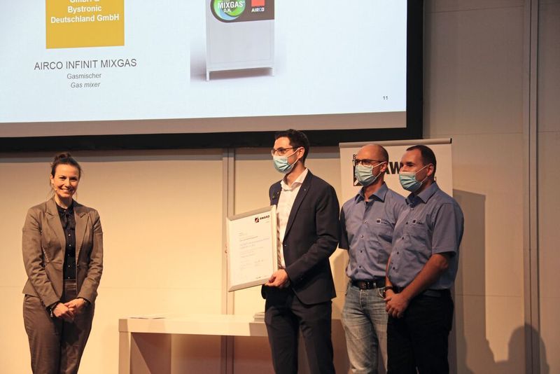 Nominee in der Kategroie Trenn- und Verbindungstechnik: Trumpf Werkzeugmaschinen GmbH & Co. KG für die Laserschneidfunktion zum Anbringen von Fasen und Senkungen „EdgeLine Bevel“. (Bild: VCG/Ikas)