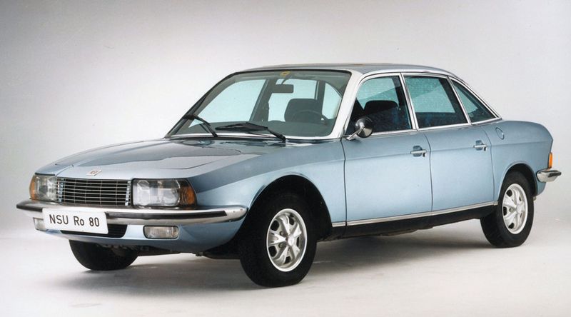 Zu den bekanntesten NSU-Modellen gehört der Ro80 (1967), der von einem Wankelmotor angetrieben wurde. (Foto: Audi)