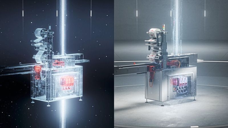 Ein Digitaler Zwilling (links) ermöglicht es, die SPS-Automatisierungslogik vor dem Einsatz zu testen, zu verfeinern und zu validieren. Die Praxis zeigt, dass dadurch bis zu 70 Prozent Zeitersparnis bei der Inbetriebnahme möglich sind.(Bild:  SEW-Eurodrive)