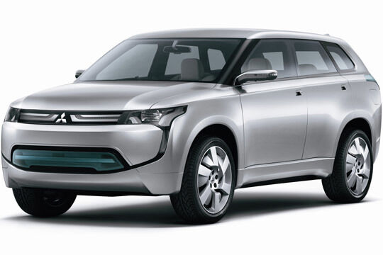 Das SUV-Conceptcar Mitsubishi PX-MiEV hat einen neu entwickelten Hybridantriebsstrang. Beim Vortrieb arbeiten zwei Elektromotoren und ein 1,6-Liter-Benziner zusammen. (Archiv: Vogel Business Media)