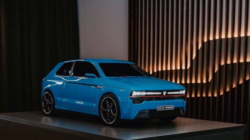 2025 hat Yugo Automobile hat dieses erste Modell im Maßstab 1:5 enthüllt.(Bild:  Yugo Automobile)