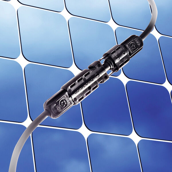 Der widerstandsarme Solarstecker Epic Solar 4 Thin von Lapp Kabel sorgt für mehr Effizienz in der Solaranlage. (Bilder: Lapp Kabel)