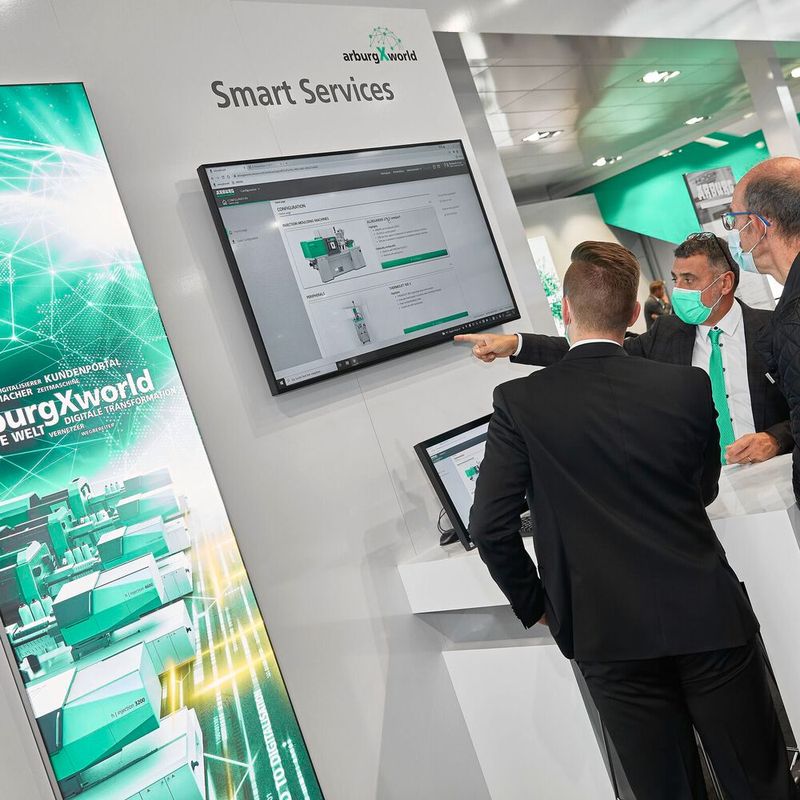 As at Fakuma 2021, the Arburg-X-world customer portal will also be explained at an information station at MSV 2022. 