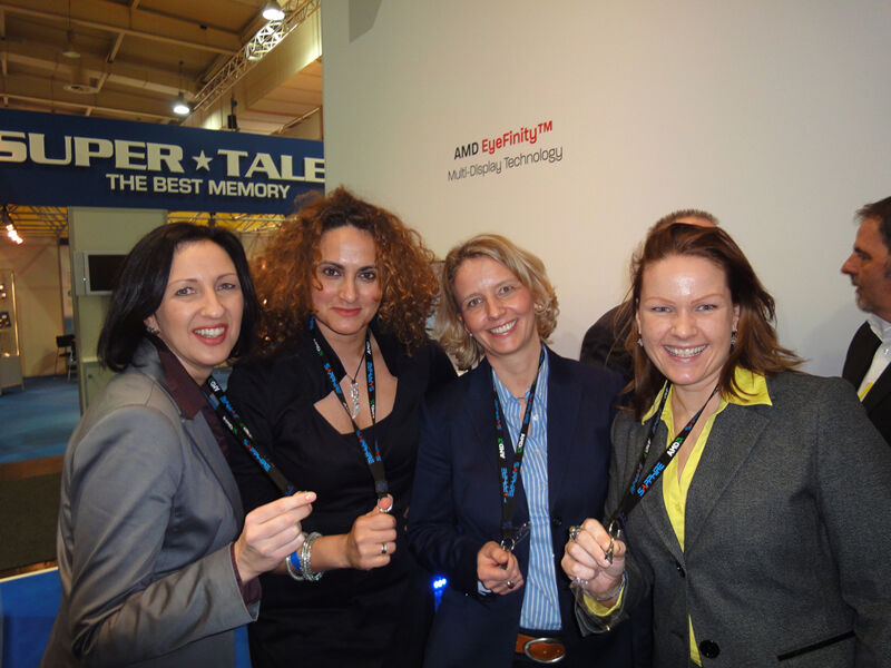 Das ITB-Team: v. l. Sandra Schüller, Besa Agaj, Stephanie Steen und Hannah Lamotte sind der Sapphire Einladung gefolgt. (Archiv: Vogel Business Media)