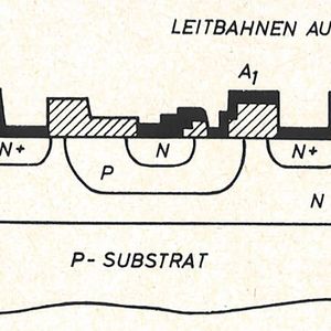 Bild 8:  Aufbringung der Kontaktbahnen.(Bild:  Dipl.-Ing. Peter Makin, Texas Instruments)
