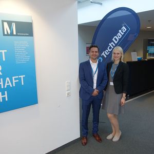 Eine erfolgreiche Partnerschaft steht bei Tech Data immer hoch im Kurs, Carsten Zarnetta und Stefanie Hofmann.(Bild: IT-BUSINESS)