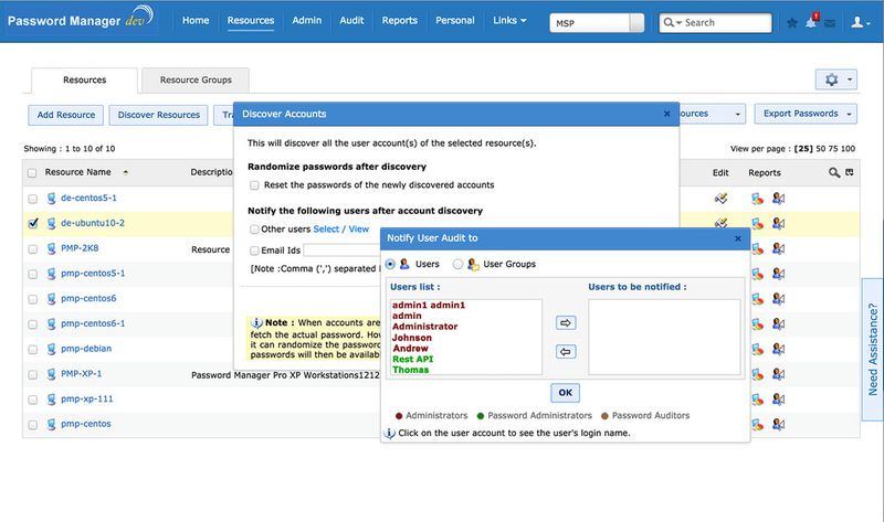 Account Discovery (ManageEngine)