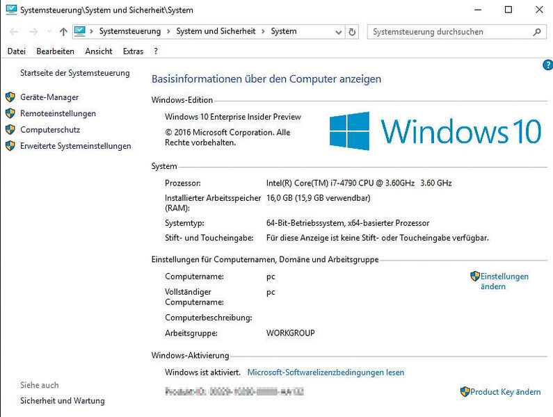 Neue Windows 10 Insider-Previews lassen sich bereits mit Produktschlüsseln von Windows 7/8 installieren. (Thomas Joos)