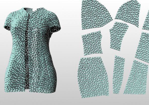 Als beste studentische Arbeit wurde „Re-Textiles 3D“ von Ganit Goldstein vom Londoner
Royal College of Art in der Kategorie FashionTech ausgezeichnet. Mit ihrem Beitrag des
komplett individuell produzierten 3D gedruckten Kleids, aus 100% PET recyceltem
Plastikflaschen Abfall-Filament, welches direkt auf natürliches Gewebe gedruckt wird, erhielt
sie das Preisgeld in Höhe von 2.500 € und zusätzlich den 3D Drucker „MakerBot
Replicator+“.  (Ganit Goldstein)