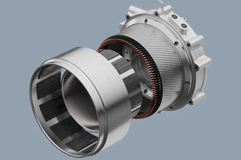 Das Münchner Start up DeepDrive präsentiert auf der Mobilitätsmesse einen neu entwickelten Doppel Rotor Radial Flow Generator, speziell konzipiert für moderne Range Extender-Anwendungen bei Elektrofahrzeugen. (Bild: DeepDrive)