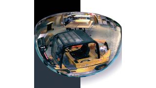 Zahlreiche Wölb- und Kuppelspiegel-Varianten stehen zur Verfügung. Bei aller geometrischen Vielfalt vereint alle Spiegel eine qualitativ überaus hochwertige Ausführung, so der Hersteller. Als Trägerwerkstoff wird PMMA (Acryl) verwendet.  Bild: Dancop (Archiv: Vogel Business Media)