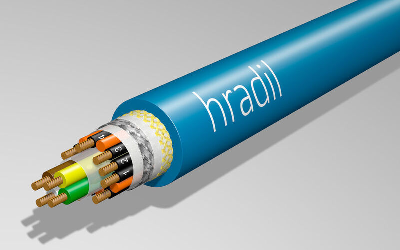 Hradil CAN-Bus-Kabel für bewegte Extremtemperaturanwendungen in der Längsansicht. (Hradil)