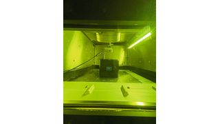 Das Ophir BeamPeek Strahlanalyse- und Leistungsmessgerät von MKS in der Baukammer einer 3D Systems DMP Factory 500. (Bild: 3D Systems)