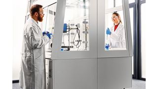 Abb.1: Das transparente Design unterstützt moderne offene Raumkonzepte und fördert die Kommunikation. (Bild: Waldner)