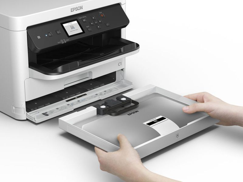Die Tinte ist beim Workforce Pro WF-M5299 in einem Beutel untergebracht. Er bietet eine Reichweite von bis zu 40.000 Seiten. (Epson)
