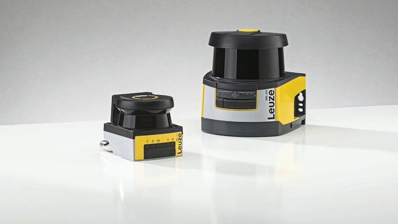 Der RSL 200 von Leuze ist der kleinste Sicherheits-Laserscanner auf dem Markt. Er sichert Maschinen, fahrerlose Transportsysteme und Roboter. Dank minimaler Abmessungen lässt er sich auch bei wenig Platz sehr einfach integrieren.(Bild:  Leuze Electronik)