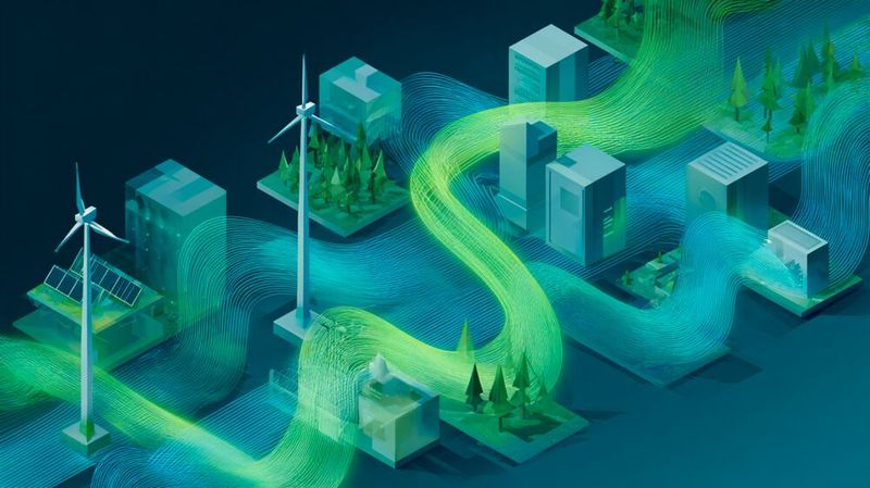 Wenn Rechenleisung in Form von Krypto-Mining als eine Form der wirtschaftlichen Speicherung von überschüssigem Strom zum Einsatz kommt, wird diese Form der Pufferung als 'Digitale Batterie' bezeichnet. (Bild:  Midjourney / KI-generiert)