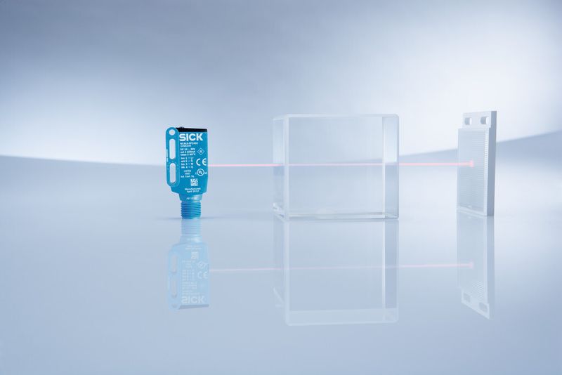 Die Glaslichtschranke mit kontinuierlicher Schaltschwellennachführung zur Erkennung transparenter Materialien löst vielfältigste Aufgabenstellungen. (Bild: Sick)