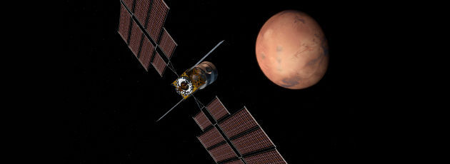 „Deep Space Transport“: Mit solarelektrischem Ionenantrieb vom Mond zum Mars.