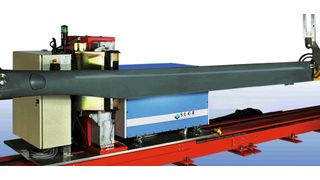 Noch sind die Stückzahlen in der Luftfahrttechnik für eine automatisierte Laserentlackung von Strukturteilen aus Faserverbundwerkstoffen zu klein. Aufgrund der zunehmenden Werkstoffsubstitution im Flugzeugbau wird sich das jedoch ändern. Bild: SLCR (Archiv: Vogel Business Media)