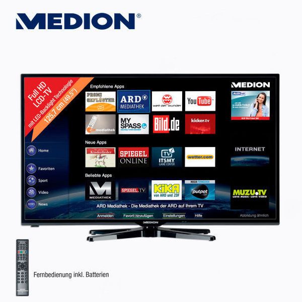 Nur bei Aldi-Nord gibt es den Smart-TV Medion Life X18014 mit LED-Backlight-Technologie. (Bild: Aldi Nord)