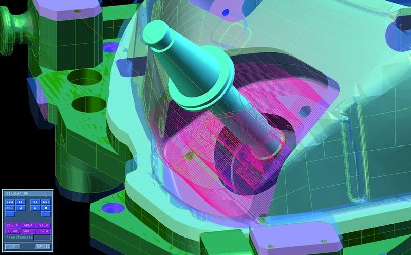 Bild 4: Mit der Freiformtaschen-Bearbeitung von Tebis wird die automatisierte NC-Programmierung von beliebig komplexen 3D-Taschengeometrien auch mit konischen Flanken Realität. Bilder: Tebis (Archiv: Vogel Business Media)