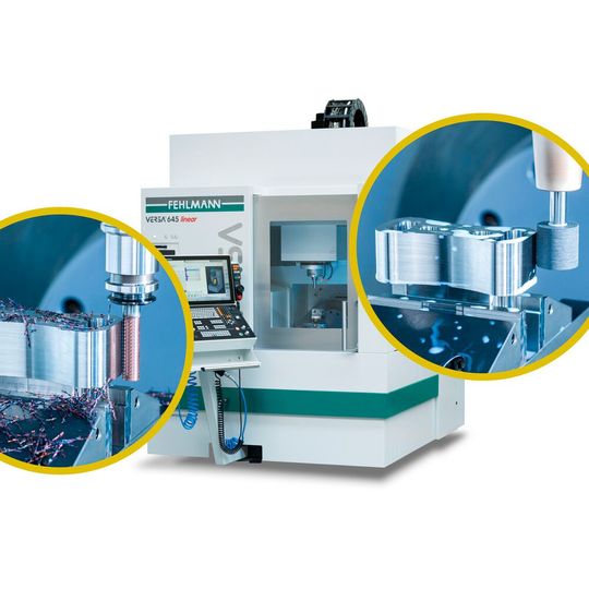Fräsen, Hartfräsen und Koordinatenschleifen auf einer Maschine vereint: 5-Achs Hochleistungs-Bearbeitungszentrum VERSA 645 linear. Fräsen, Hartfräsen und Koordinatenschleifen auf einer Maschine vereint: 5-Achs Hochleistungs-Bearbeitungszentrum VERSA 645 linear.