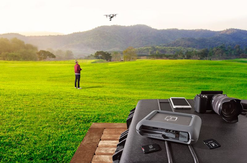 Die Lacie DJI Copilot soll sich besonders gut für die Datensicherung von Kameradrohnen eignen. (Seagate)