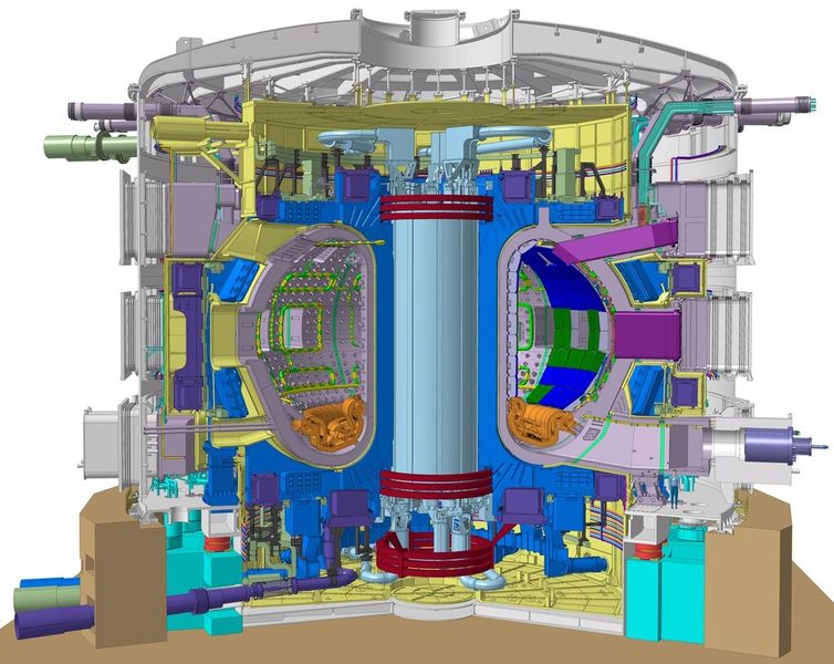 An updated cutaway of the ITER Tokamak, produced by the ITER Design Office in January 2013. (Bildquelle: ITER Organization)