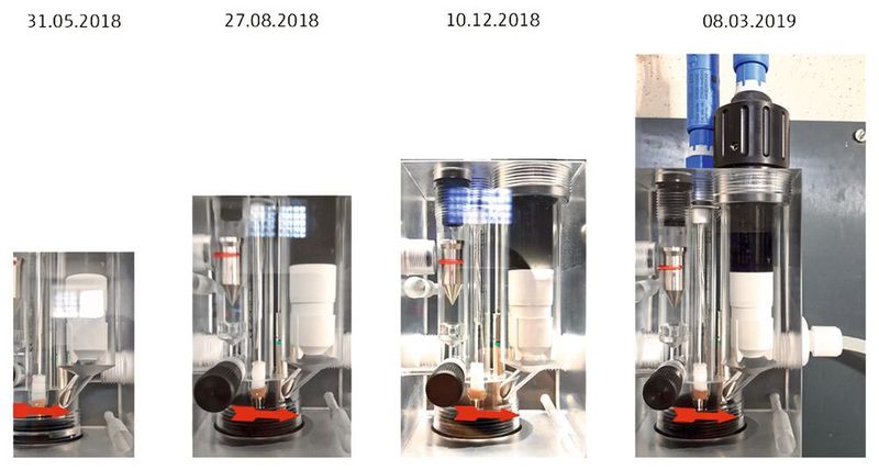 Auch nach fast einem Jahr zeigen sich keinerlei Ablagerungen oder Verschmutzung des Sensors im Wasserwerk Hartha (Bild: Endress+Hauser)