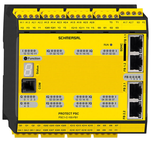 Für die Sicherheitssteuerung Protect PSC1 von Schmersal steht nun neben einem SD-Gateway auch ein integrierter OPC-UA-Server zur Verfügung. (Schmersal)