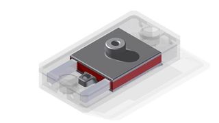 Demonstrator des neuartigen Stapelaktors als CAD-Darstellung  (Bild: Fraunhofer LBF)