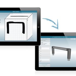 3D CAD Daten & technische Produktinformationen via App finden und downloaden.