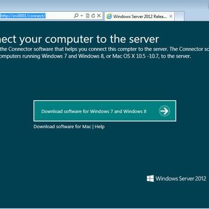 Abbildung 1: Aufrufen der Webseite zum installieren des Clients zur Anbindung an Windows Server 2012 Essentials.